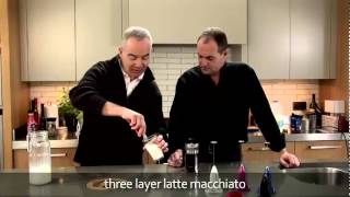 aerolatte  milk frother makes three layer caffè latte macchiato [upl. by Gnni548]