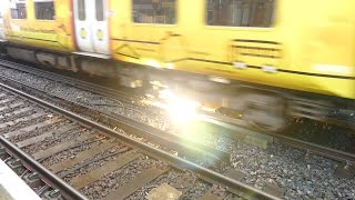 Merseyrail 507 009 making arcs at Birkdale station [upl. by Sherourd]