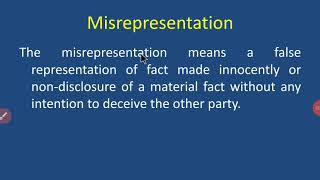 Misrepresentation [upl. by Clementius]