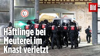 Gefängnismeuterei Polizei stürmt Knast in Thüringen  JVA Untermaßfeld [upl. by Pittel]